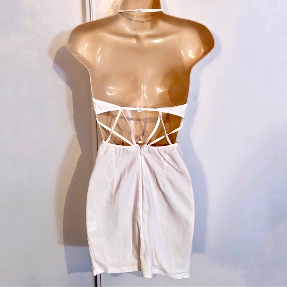 Tobi | NWOT White Halter Bodycon Mini Dress - Picture 5 of 5